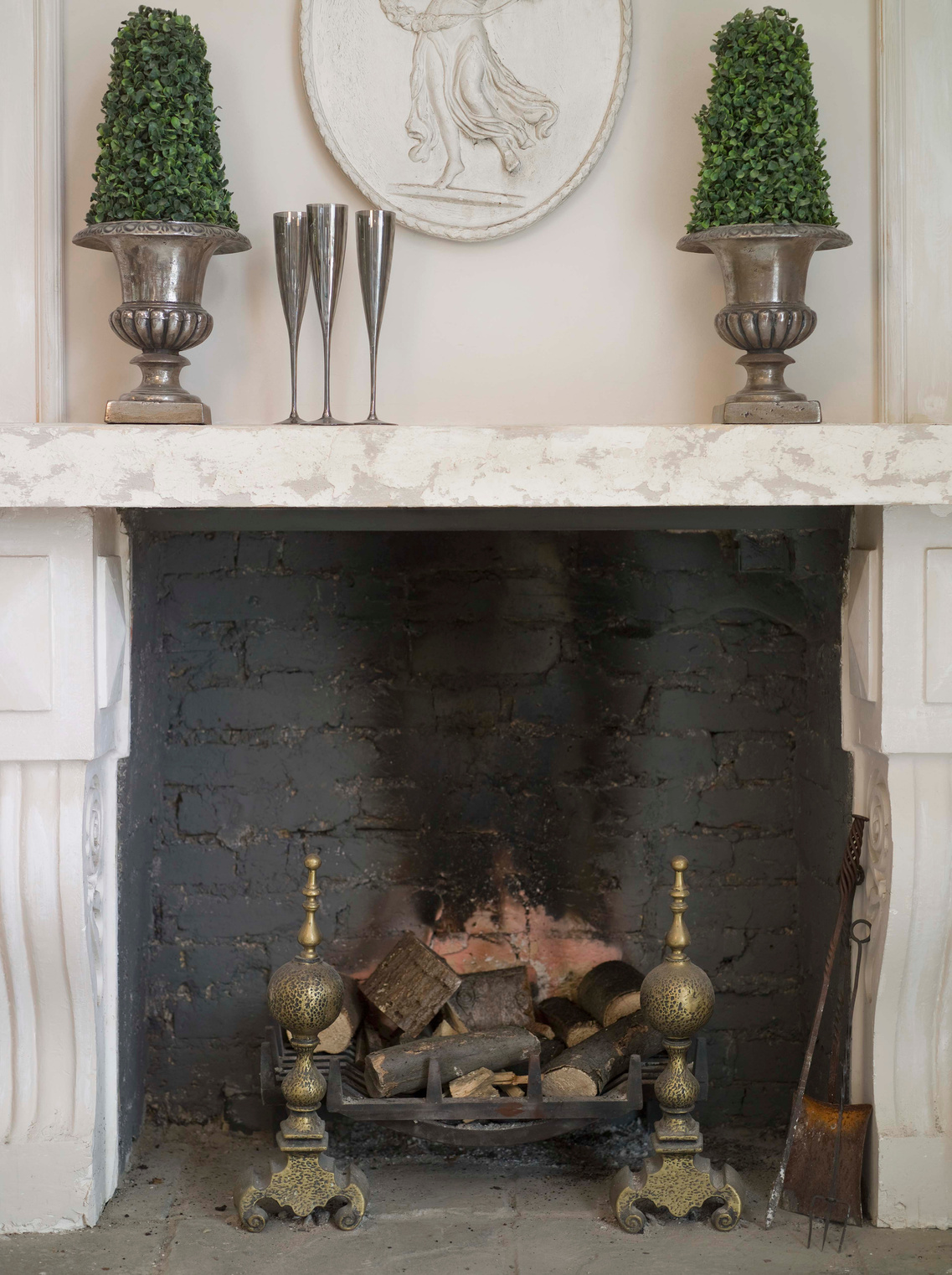 Fireplace and mantle